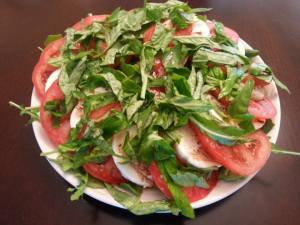 caprese salad finished