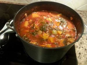 pot of vegie soup