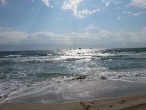 mom and I at beach 2