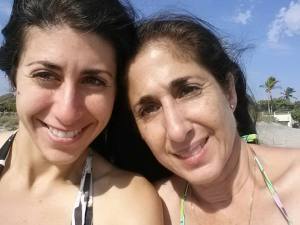 mom and i at beach